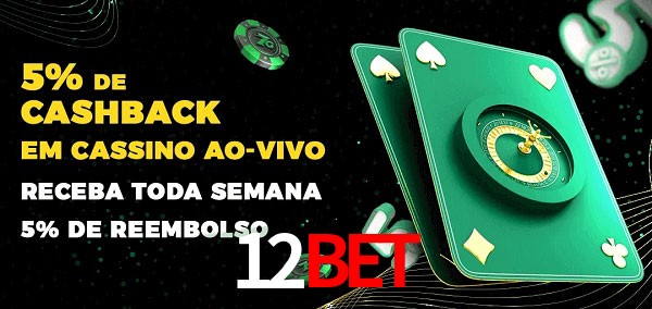 Promoções do cassino ao Vivo 12bet